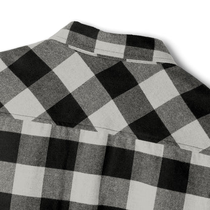 Unisex Flannel Shirt - Cozy Black and White Checkered Style for All Seasons