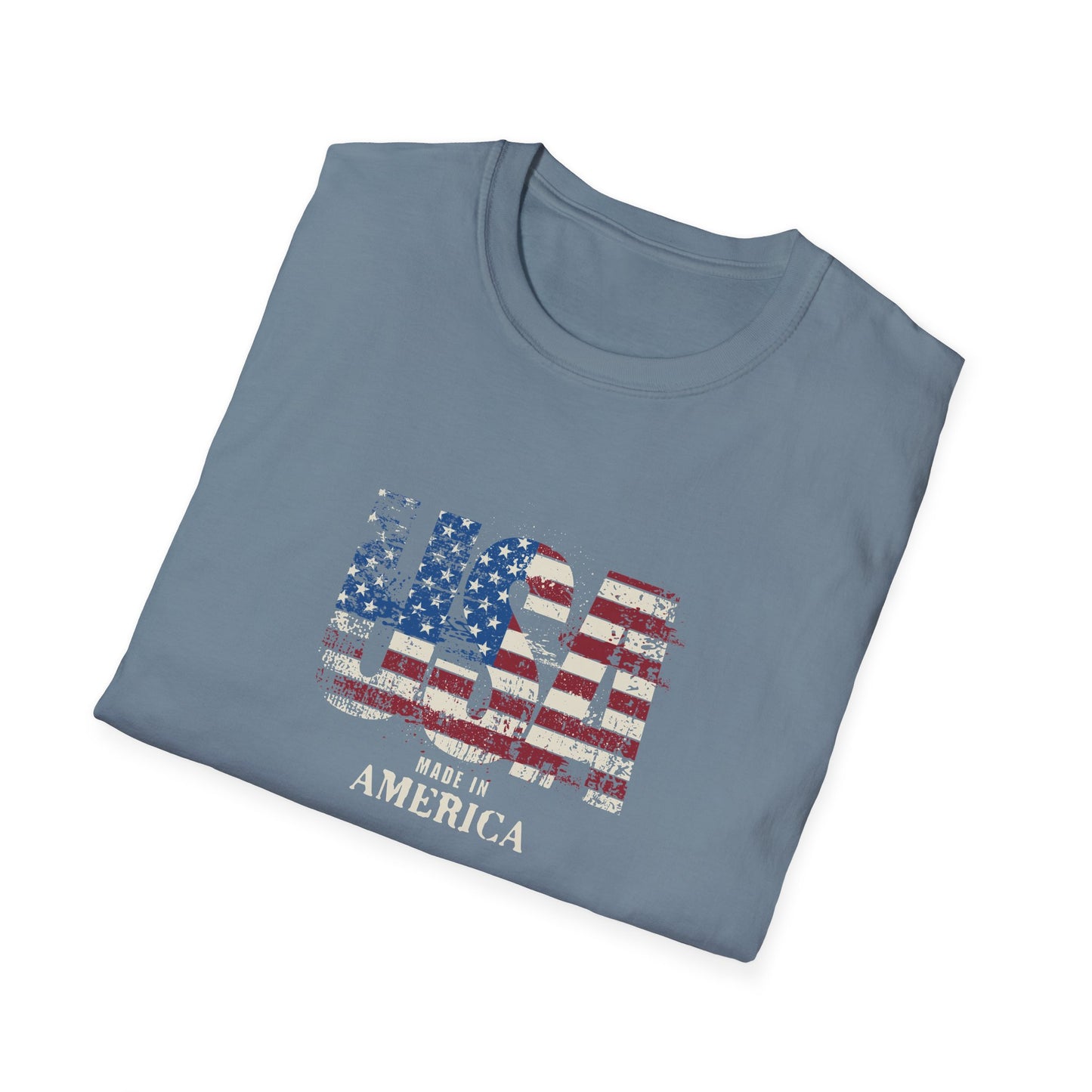 USA Flag Unisex Softstyle T-Shirt - Celebrate America in Comfort