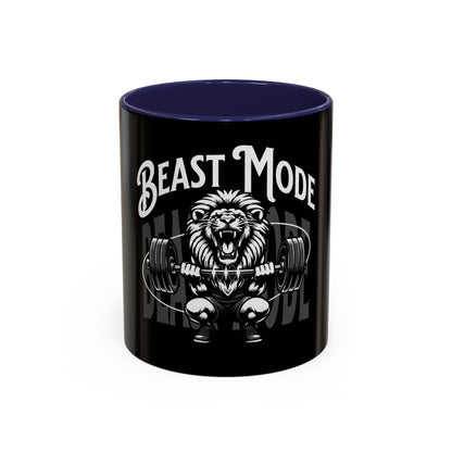 Beast Mode Accent Coffee Mug - Motivational Fitness Mug for Gym Lovers