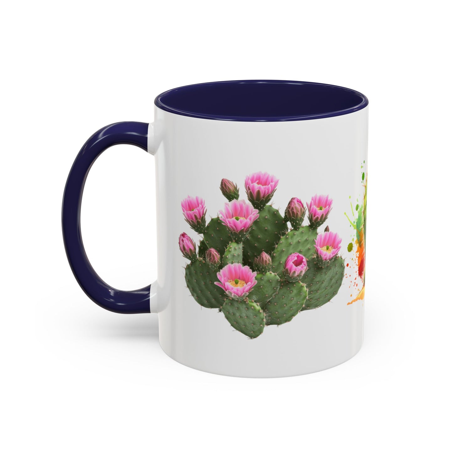 Colorful Cactus Accent Coffee Mug - Perfect Gift for Plant Lovers