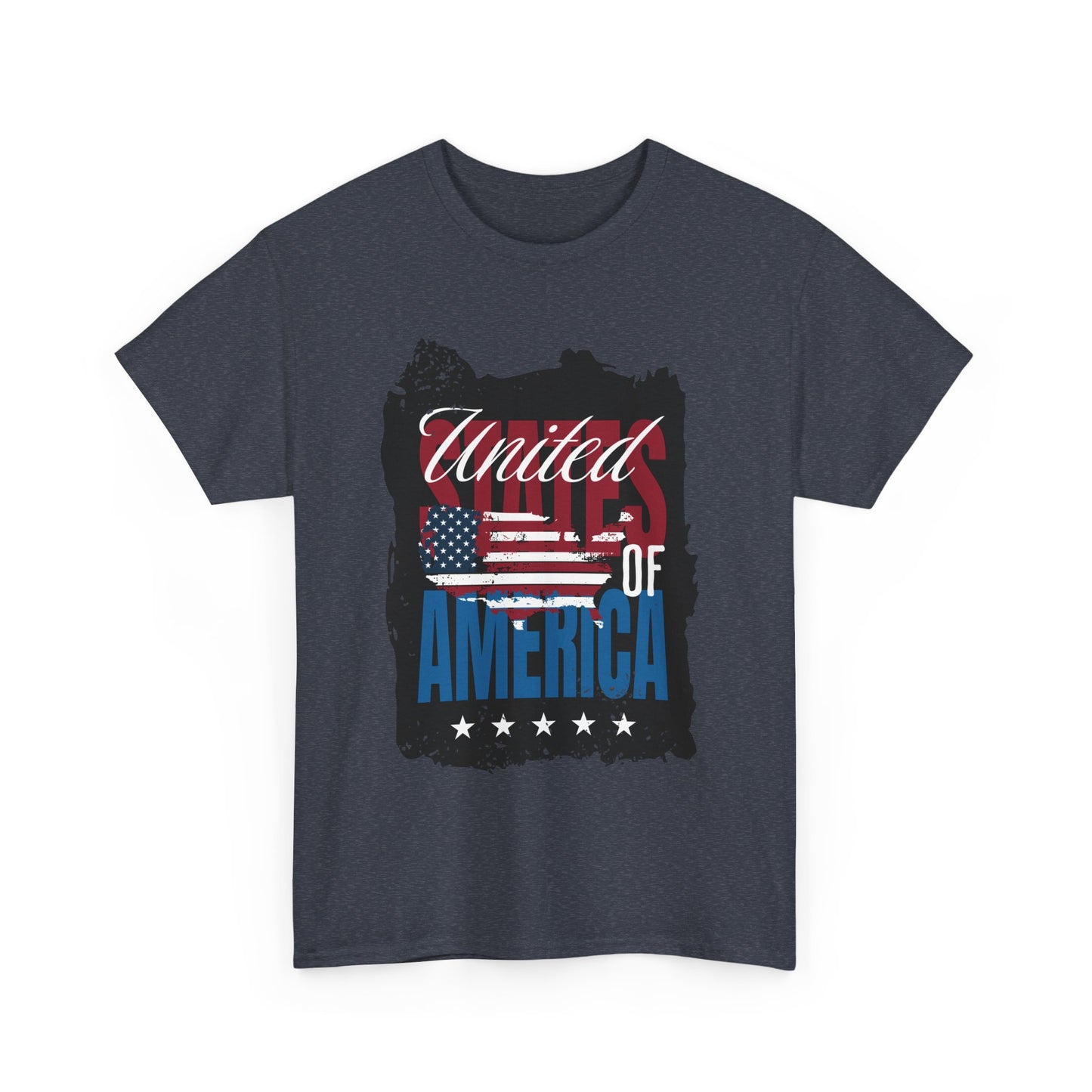 Patriotic Unisex Heavy Cotton Tee - United of America Design