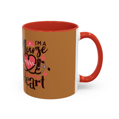 Nurse Heart Accent Coffee Mug - Perfect Gift for Healthcare Heroes