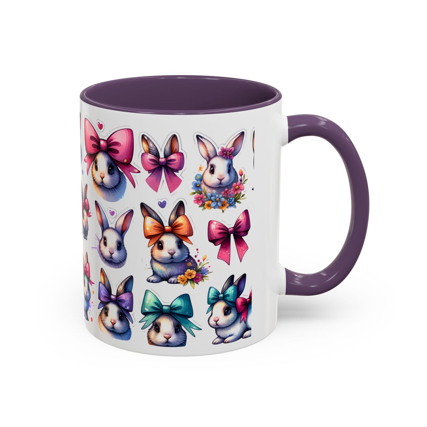 Colorful Bunny-Themed Accent Coffee Mug - Perfect for Spring Gifting!