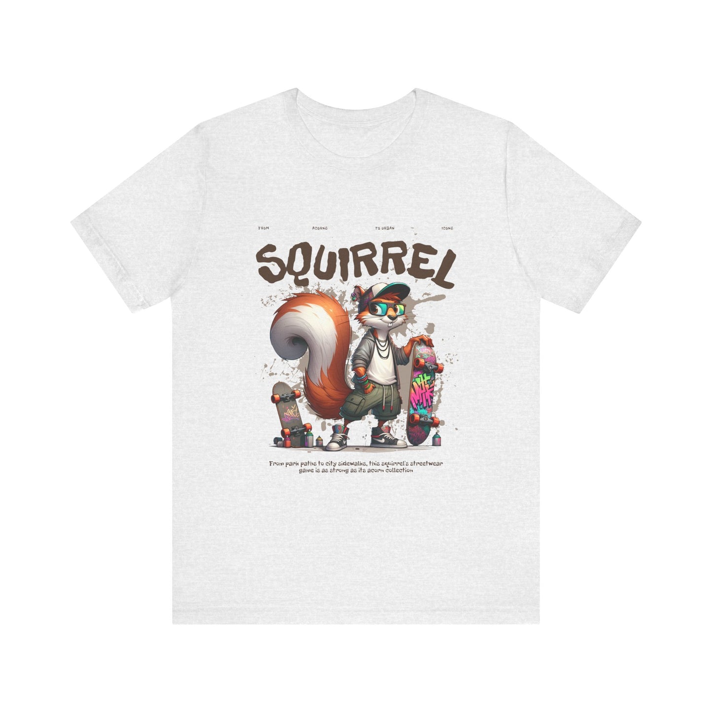 Cool Squirrel Graphic Tee for Skateboard Enthusiasts