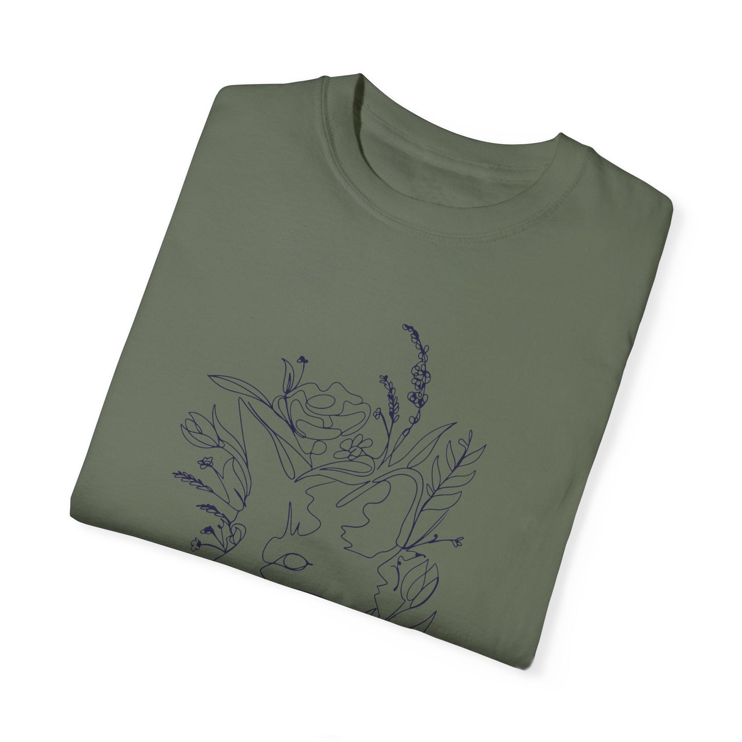 Whimsical Floral T-Shirt - "Live Magically" Unisex Garment-Dyed Tee