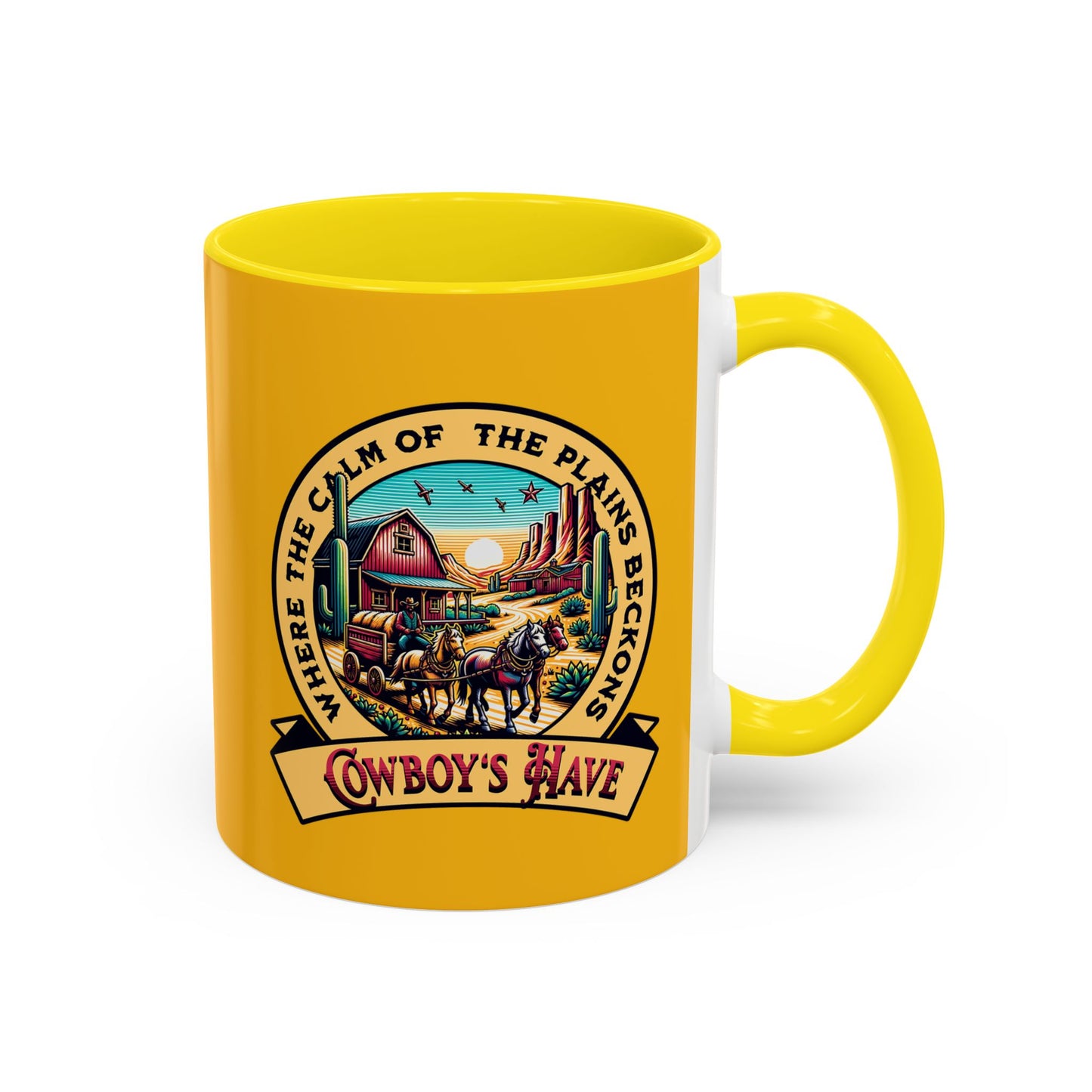 Western-Themed Accent Coffee Mug - Cowboy's Haven Design