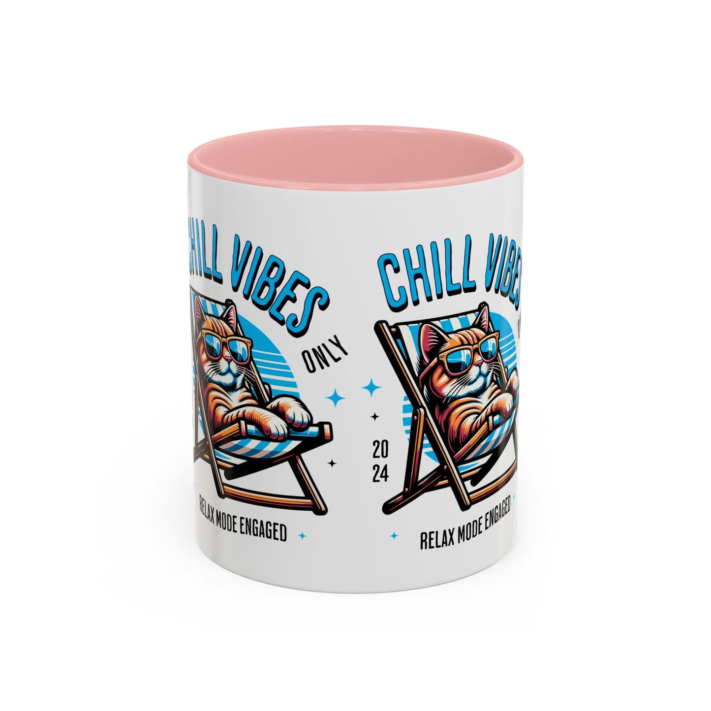 Chill Vibes Only Cat Coffee Mug - Relax Mode Engaged