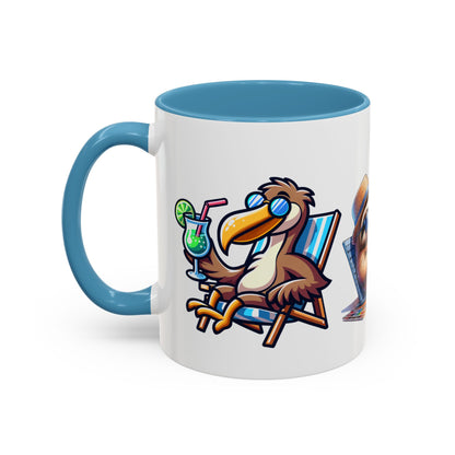 Chill Sloth Accent Coffee Mug - Fun 11oz & 15oz Drinking Mug for Relaxed Vibes