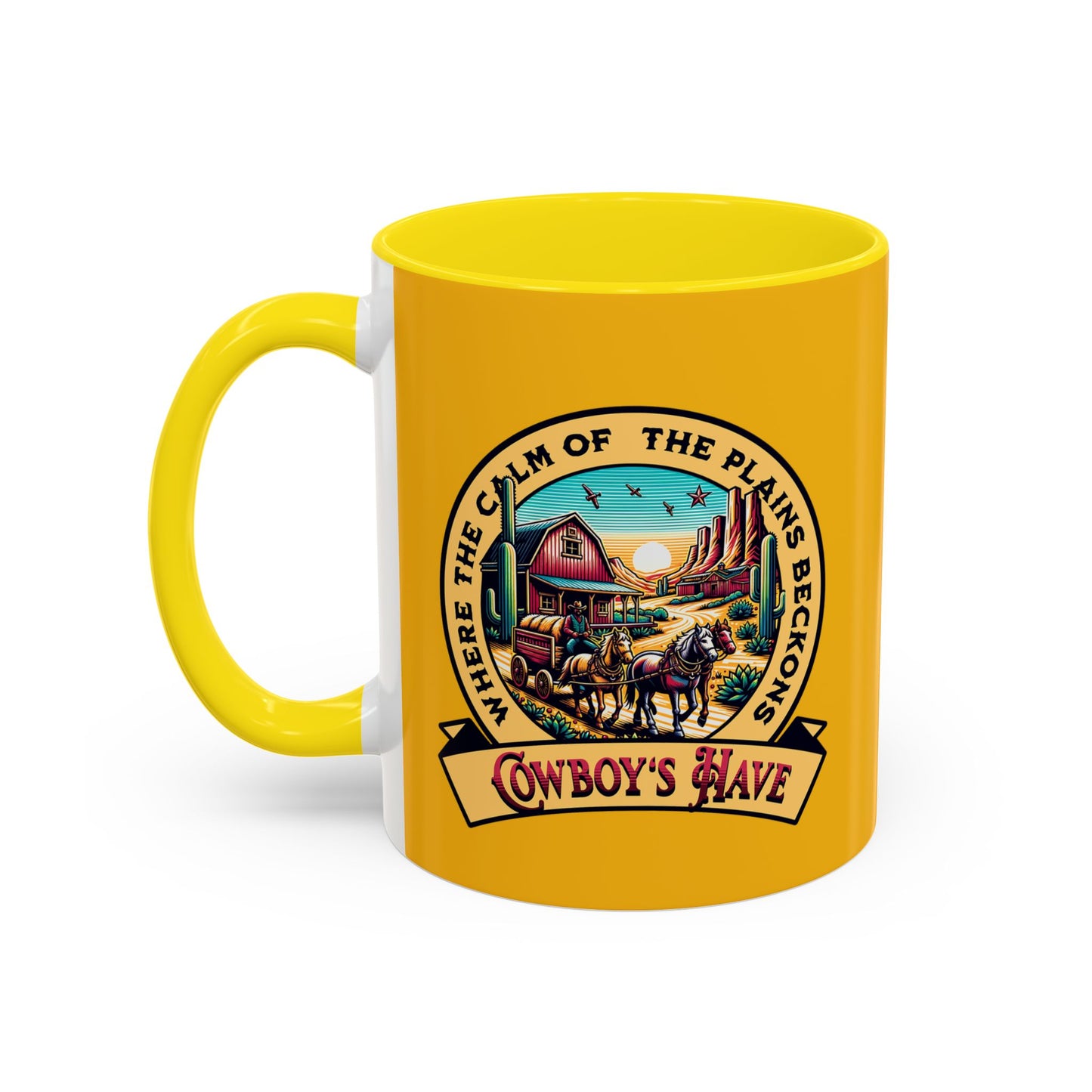 Western-Themed Accent Coffee Mug - Cowboy's Haven Design