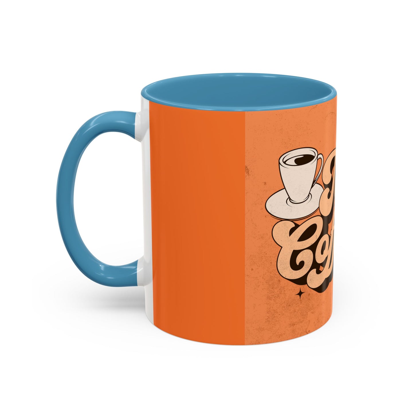 Time for Coffee Accent Mug - 11oz & 15oz - Fun Retro Coffee Cup for Coffee Lovers