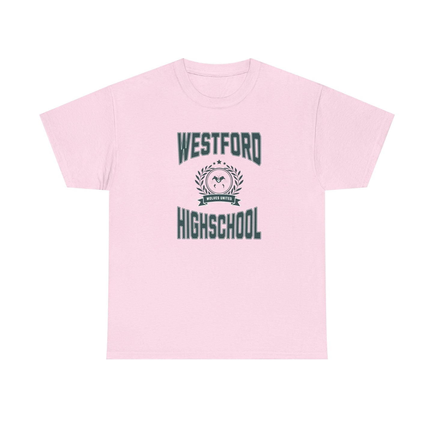 Westford High School Men  Heavy Cotton T-Shirt - Vintage School Spirit Apparel