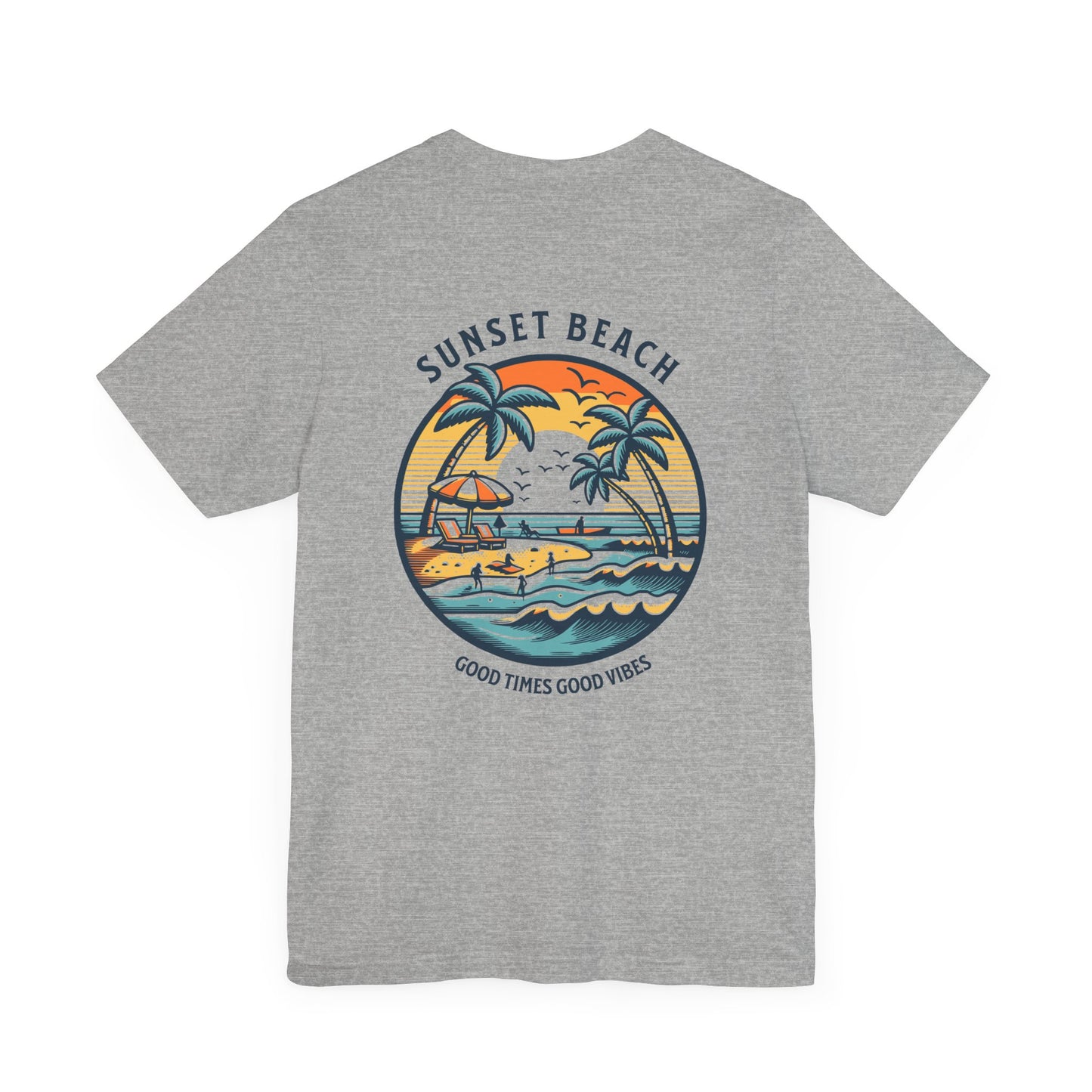 Hawaii Beach Club Unisex Tee - Sunshine & Salty Vibes, Sunset Beach Graphic