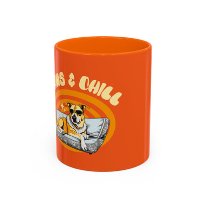 Chill Vibes Coffee Mug - Retro Dog Design