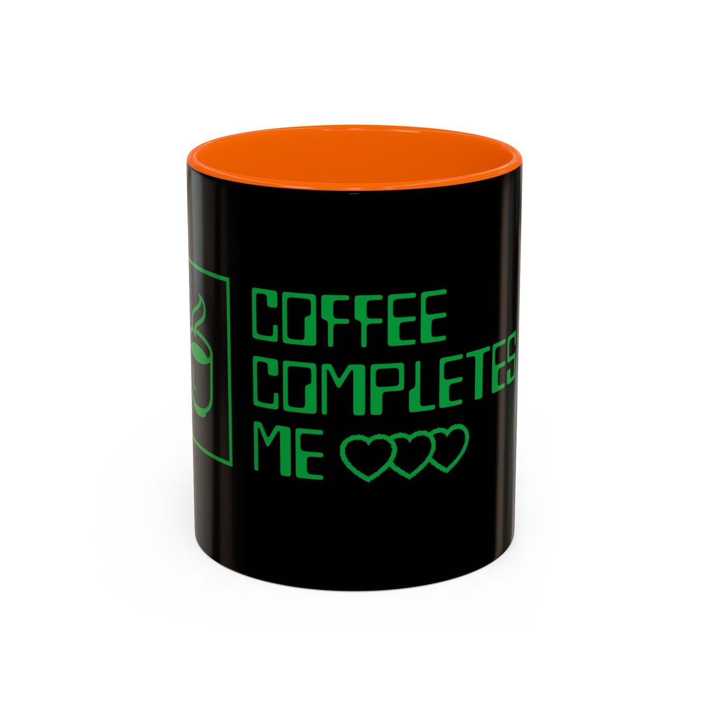 Coffee Completes Me Mug - Black Accent Coffee Cup for Coffee Lovers