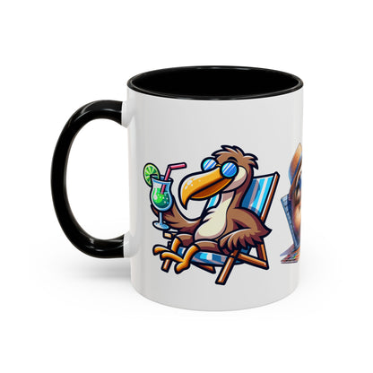 Chill Sloth Accent Coffee Mug - Fun 11oz & 15oz Drinking Mug for Relaxed Vibes