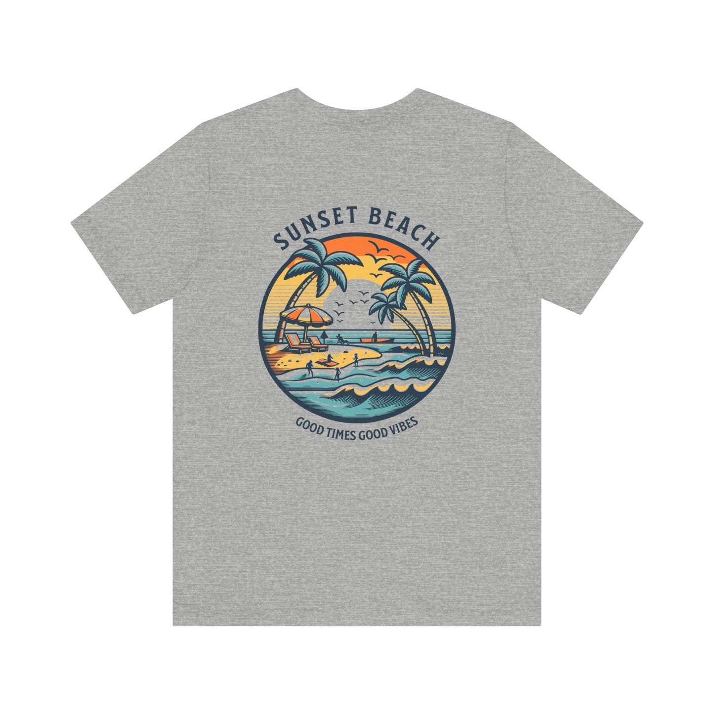 Hawaii Beach Club Unisex Tee - Sunshine & Salty Vibes, Sunset Beach Graphic