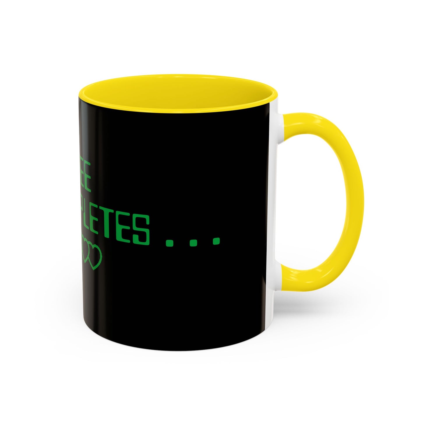 Coffee Completes Me Mug - Black Accent Coffee Cup for Coffee Lovers