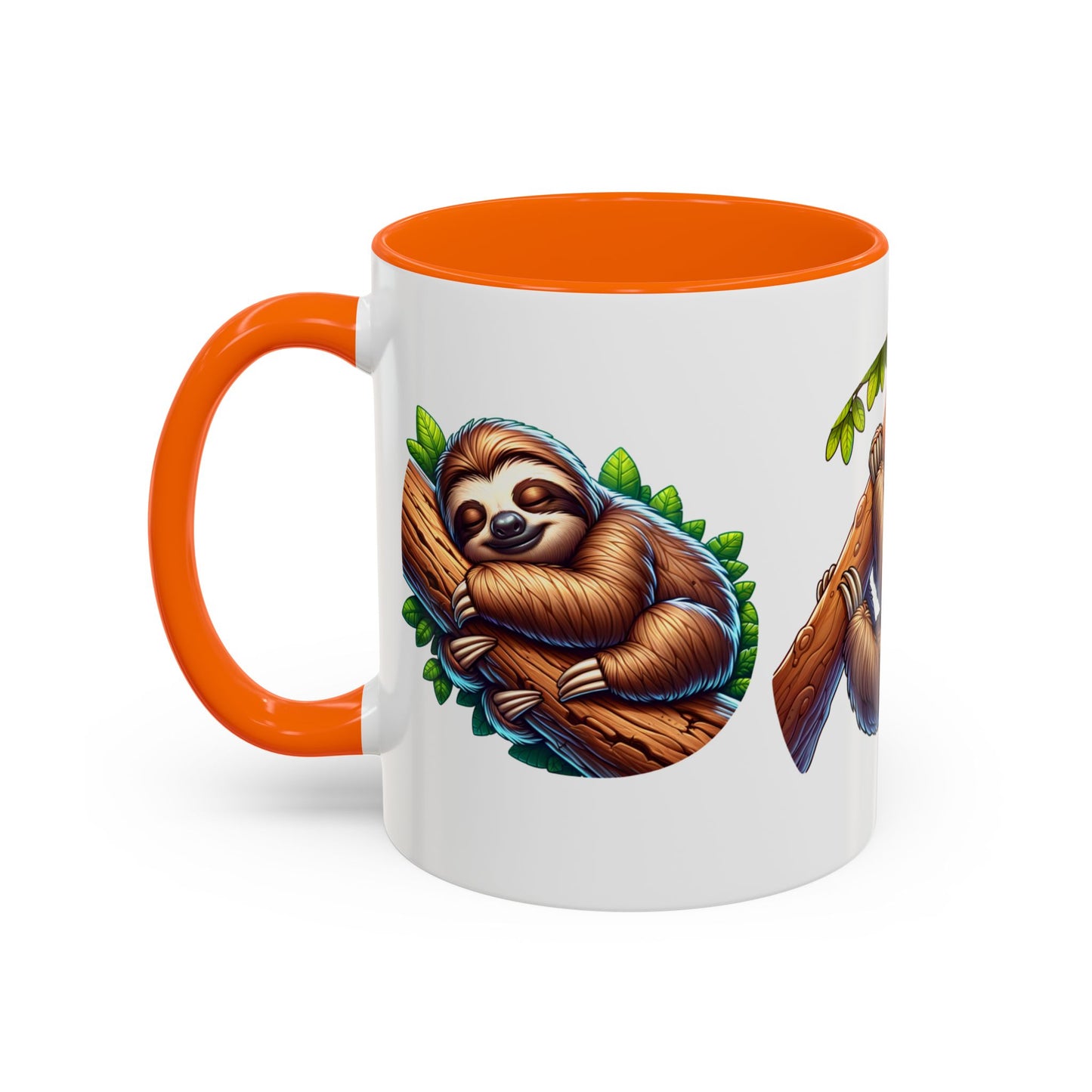 Sloth-Themed Accent Coffee Mug - Fun and Cute Design for Animal Lovers!