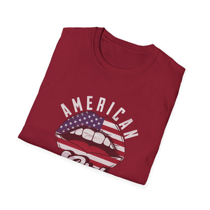 American Girl Graphic T-Shirt - Softstyle Unisex Tee for Patriotic Celebrations