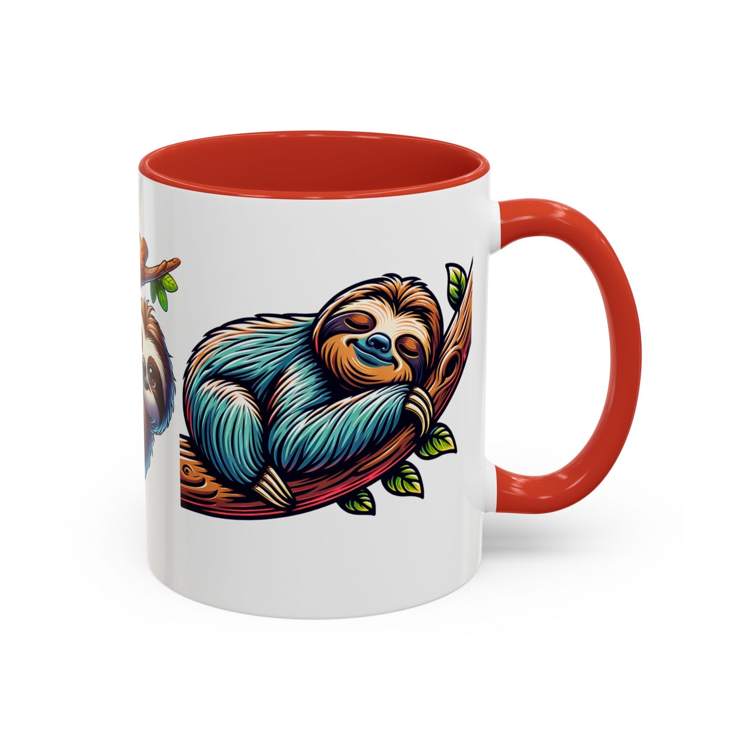 Sloth-Themed Accent Coffee Mug - Fun and Cute Design for Animal Lovers!