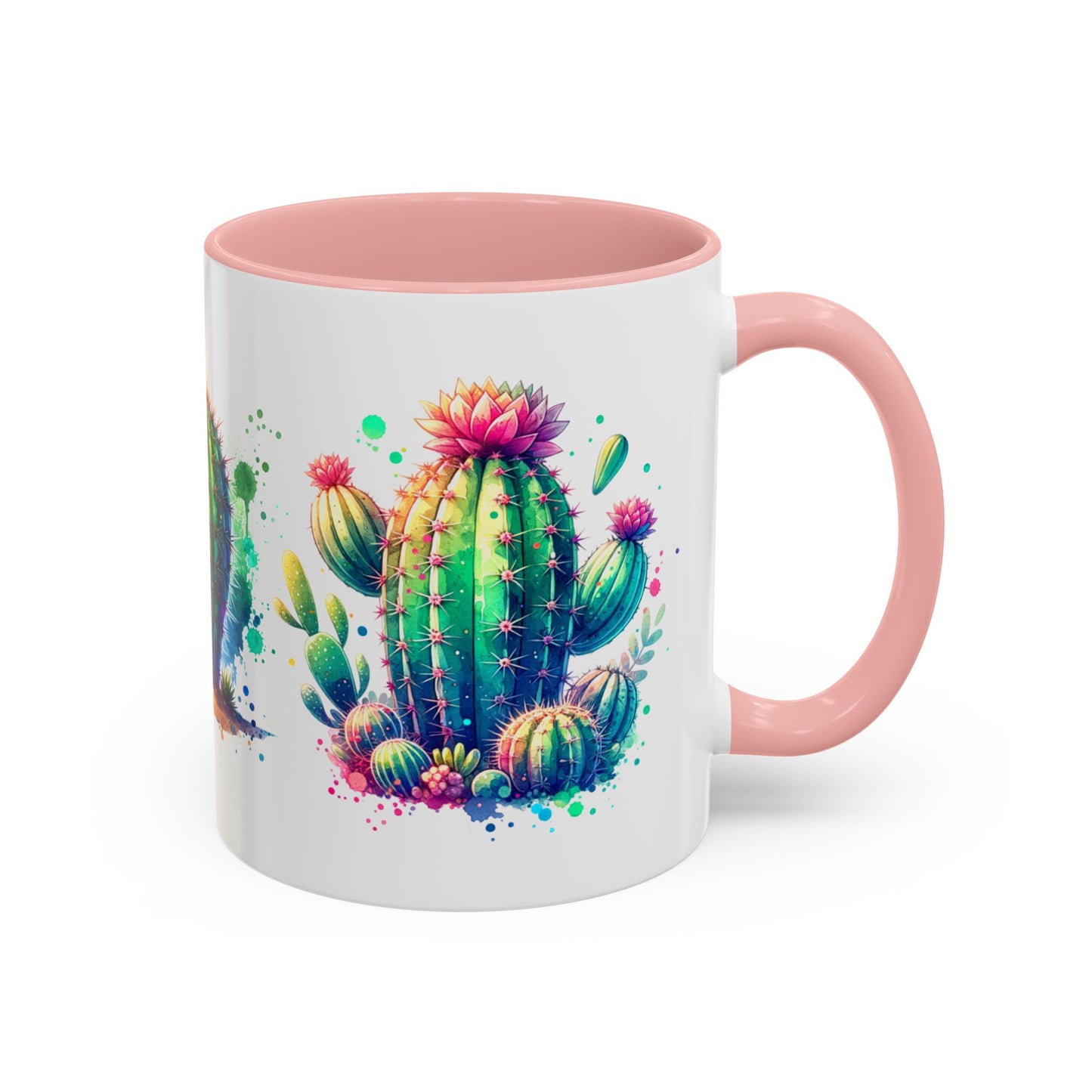 Colorful Cactus Accent Coffee Mug - Perfect Gift for Plant Lovers