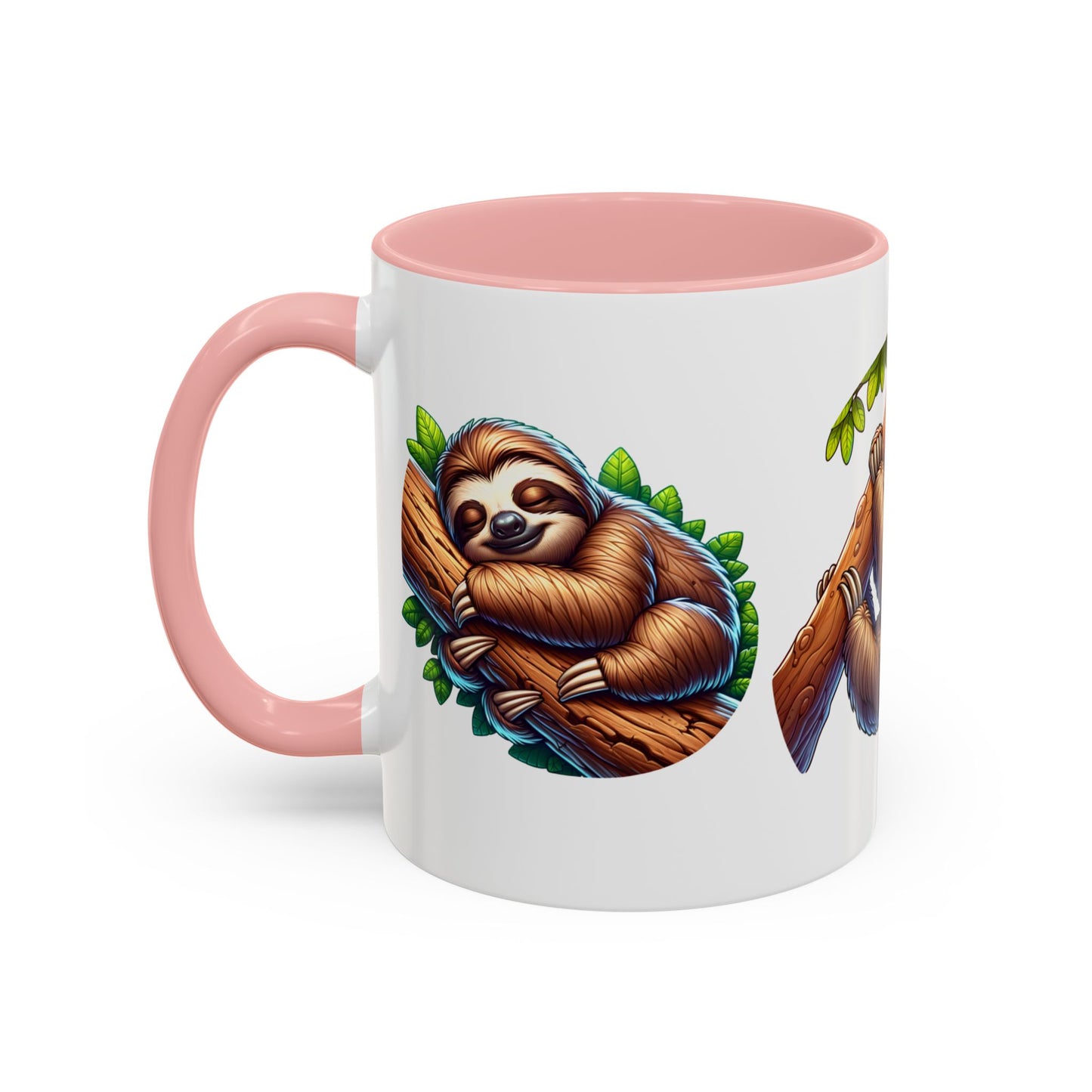 Sloth-Themed Accent Coffee Mug - Fun and Cute Design for Animal Lovers!