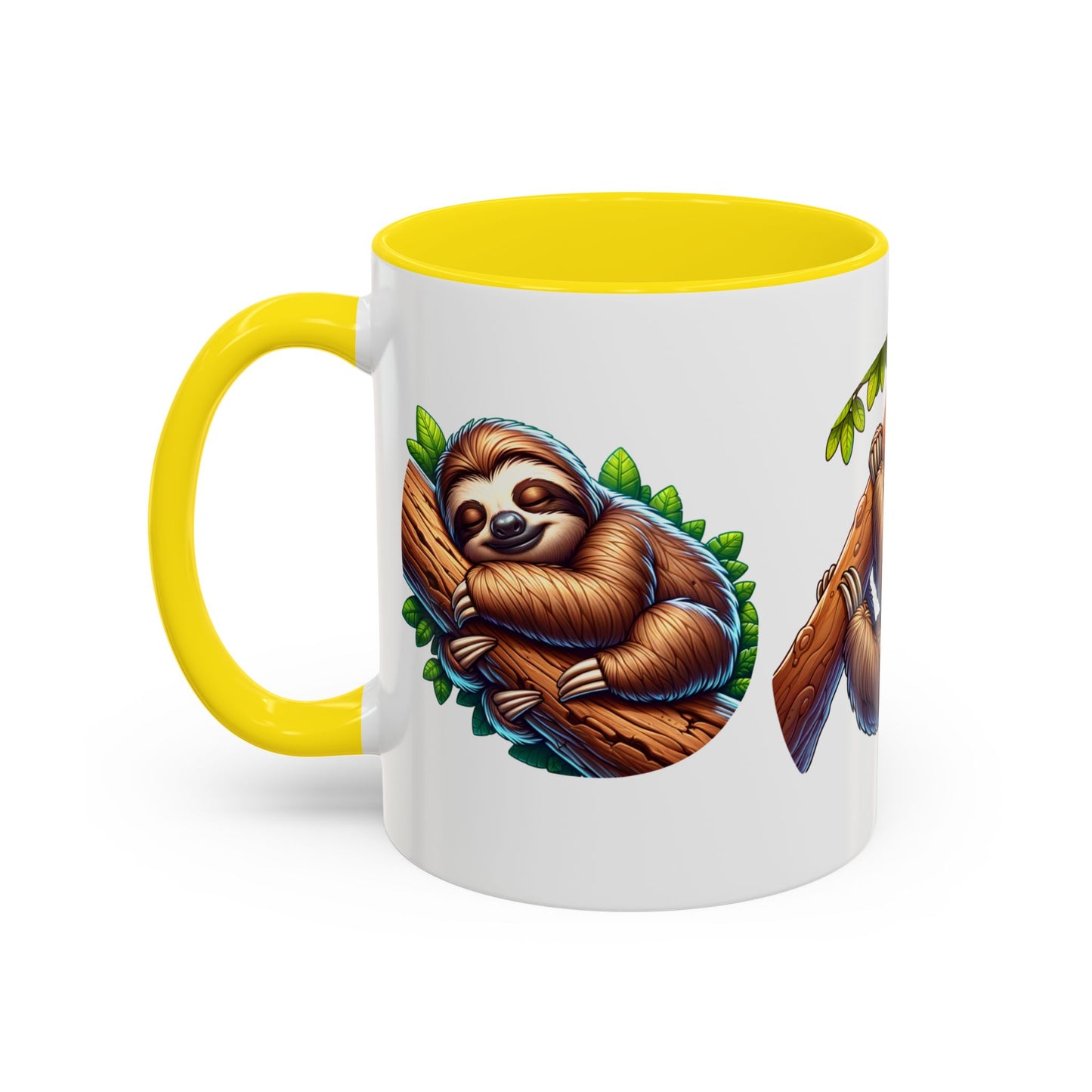 Sloth-Themed Accent Coffee Mug - Fun and Cute Design for Animal Lovers!