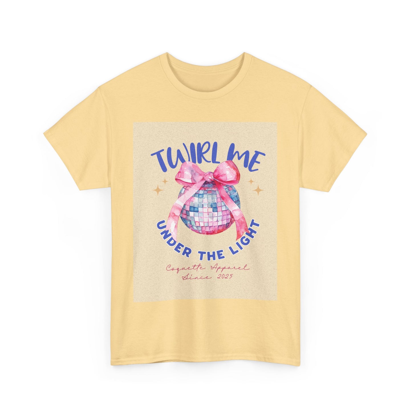 Twirl Me Under the Light women Heavy Cotton Tee - Fun Dance Party Shirt