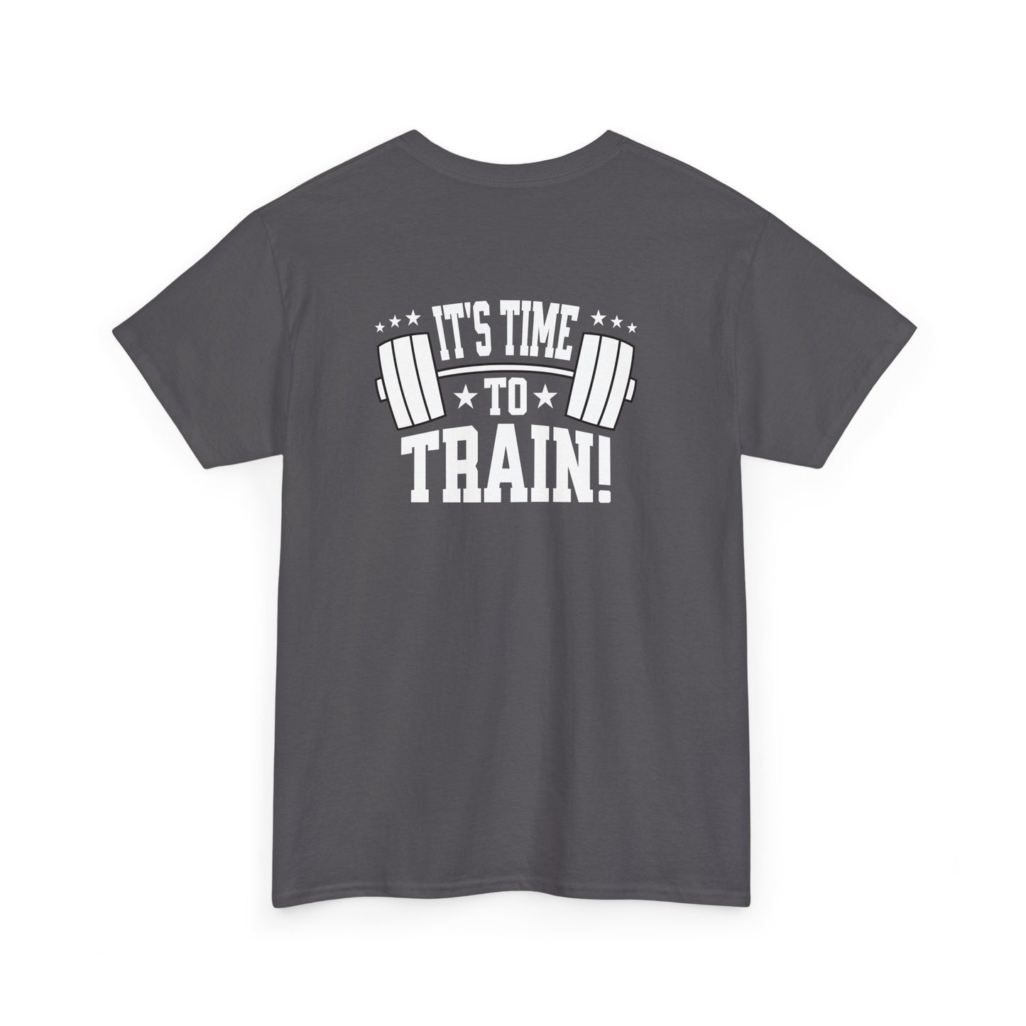 Fitness Motivation Unisex Heavy Cotton Tee - 'It's Time to Train!'