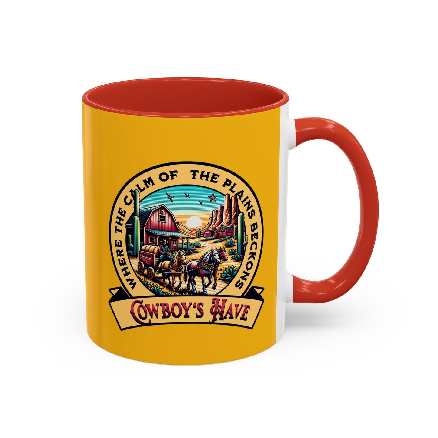 Western-Themed Accent Coffee Mug - Cowboy's Haven Design