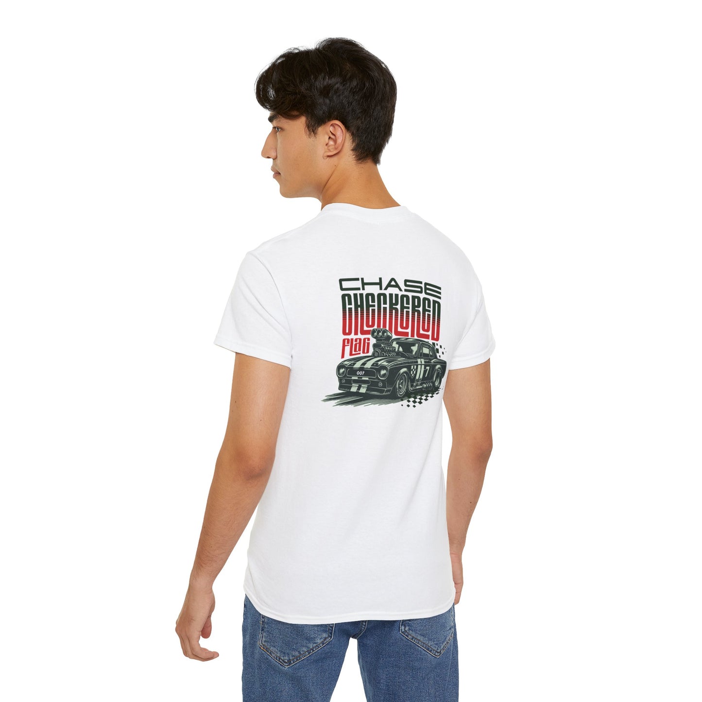 Chase Checkered Flag Unisex Ultra Cotton Tee - Perfect for Car Enthusiasts