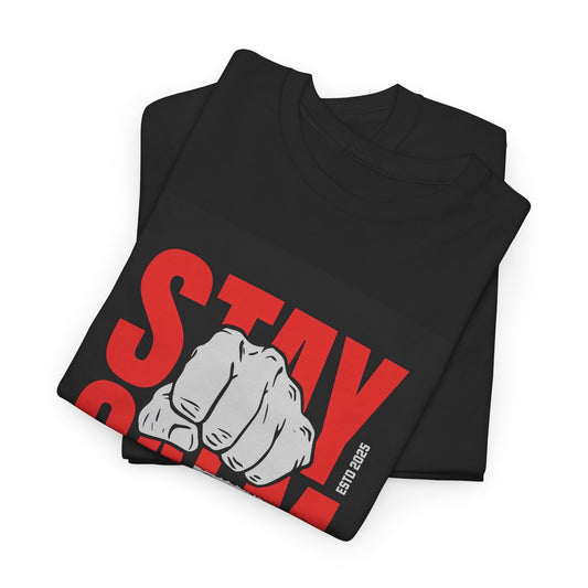 Stay Calm to Fight Men Heavy Cotton Tee - Motivational Graphic Shirt