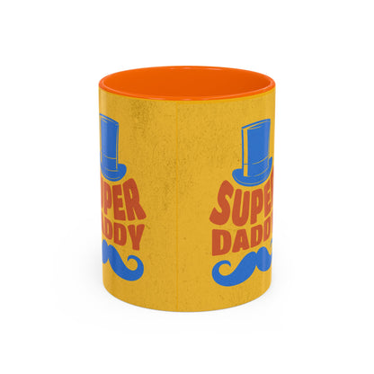 Super Daddy Accent Coffee Mug - Fun Gift for Father's Day