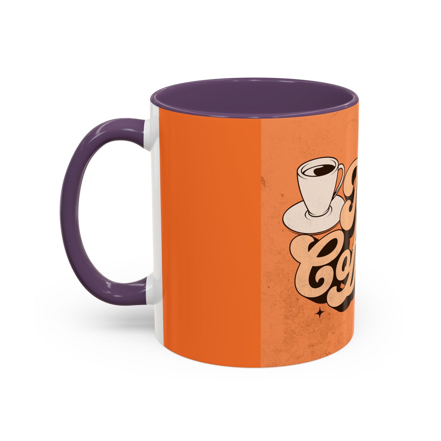 Time for Coffee Accent Mug - 11oz & 15oz - Fun Retro Coffee Cup for Coffee Lovers