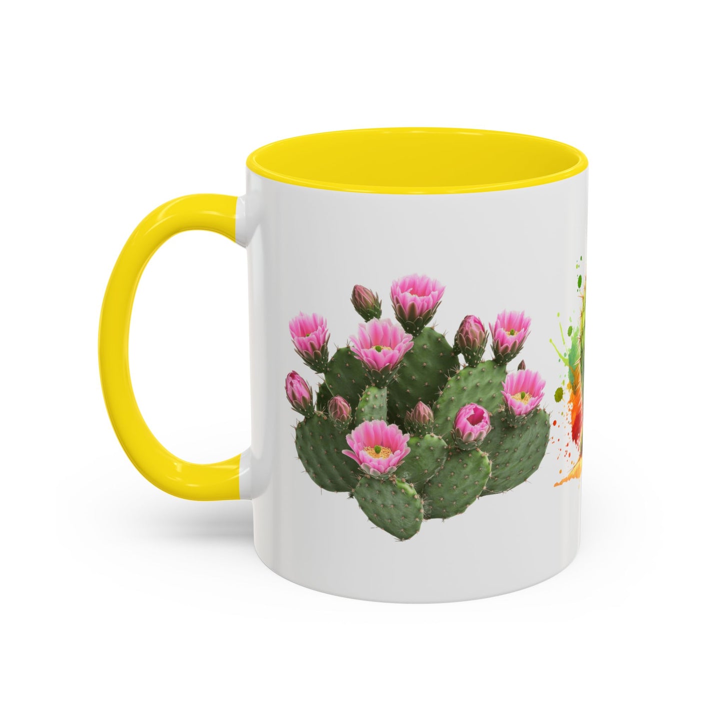 Colorful Cactus Accent Coffee Mug - Perfect Gift for Plant Lovers