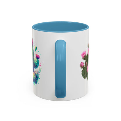 Colorful Cactus Accent Coffee Mug - Perfect Gift for Plant Lovers