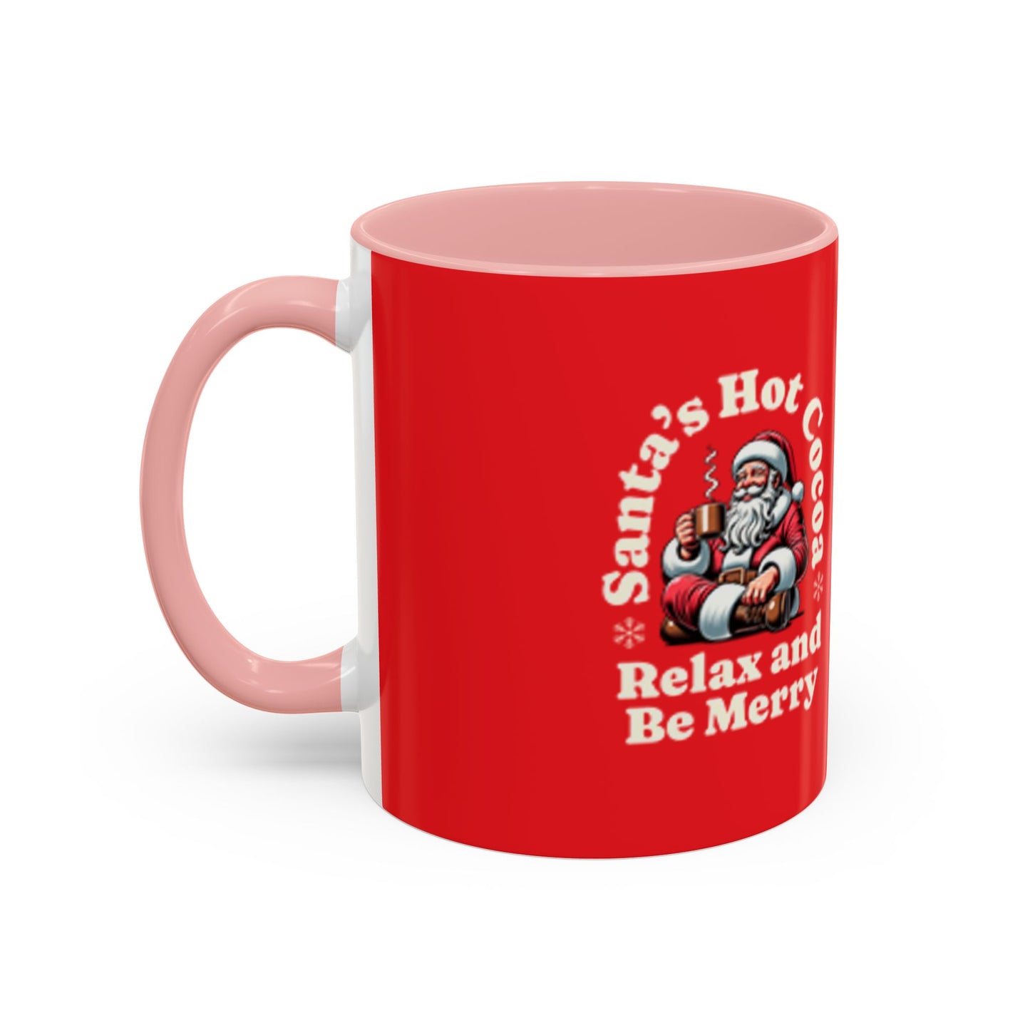 Santa's Hot Cocoa Accent Coffee Mug - Relax and Be Merry - Perfect Holiday Gift