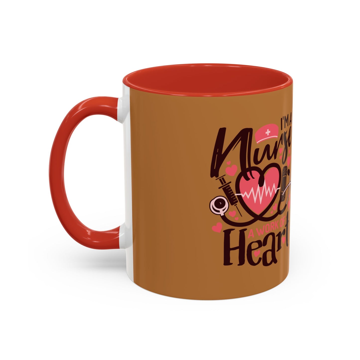 Nurse Heart Accent Coffee Mug - Perfect Gift for Healthcare Heroes