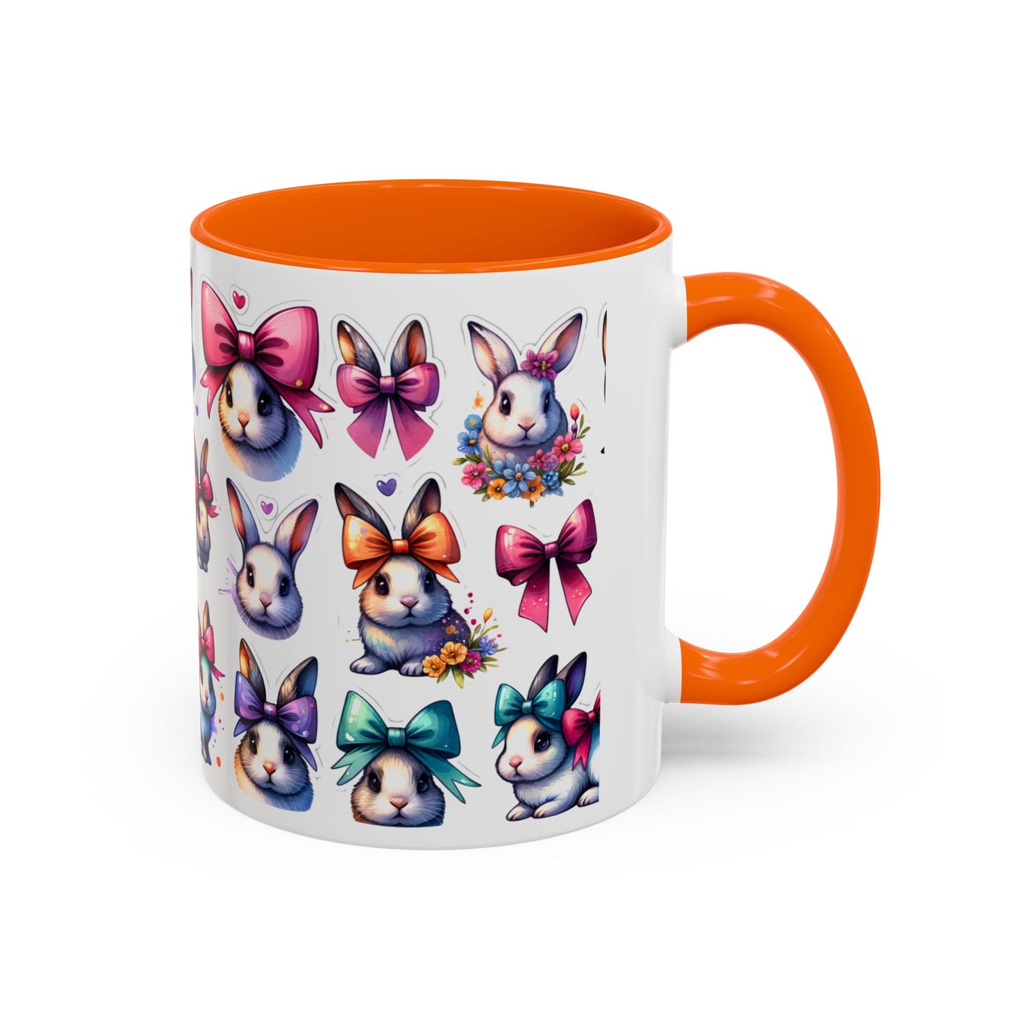 Colorful Bunny-Themed Accent Coffee Mug - Perfect for Spring Gifting!