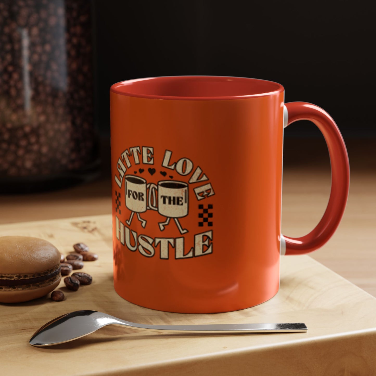 Latte Love Hustle Accent Coffee Mug - Perfect Gift for Coffee Lovers