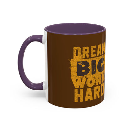 Motivational Coffee Mug - "Dream Big, Work Hard" - Perfect for Daily Inspiration