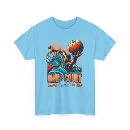 Men Heavy Cotton T-Shirt  - Own the Court Basketball Shirt