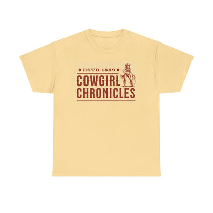 Cowgirl Chronicles Women Heavy Cotton Tee - Vintage Western Style Apparel