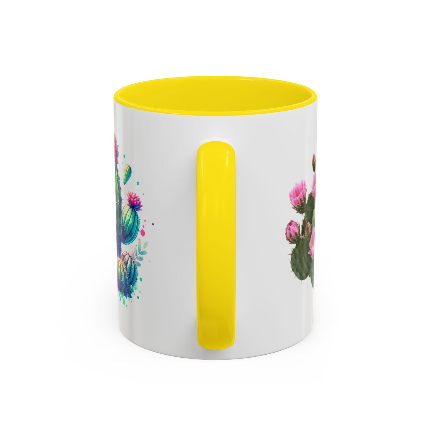 Colorful Cactus Accent Coffee Mug - Perfect Gift for Plant Lovers