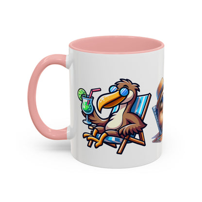 Chill Sloth Accent Coffee Mug - Fun 11oz & 15oz Drinking Mug for Relaxed Vibes