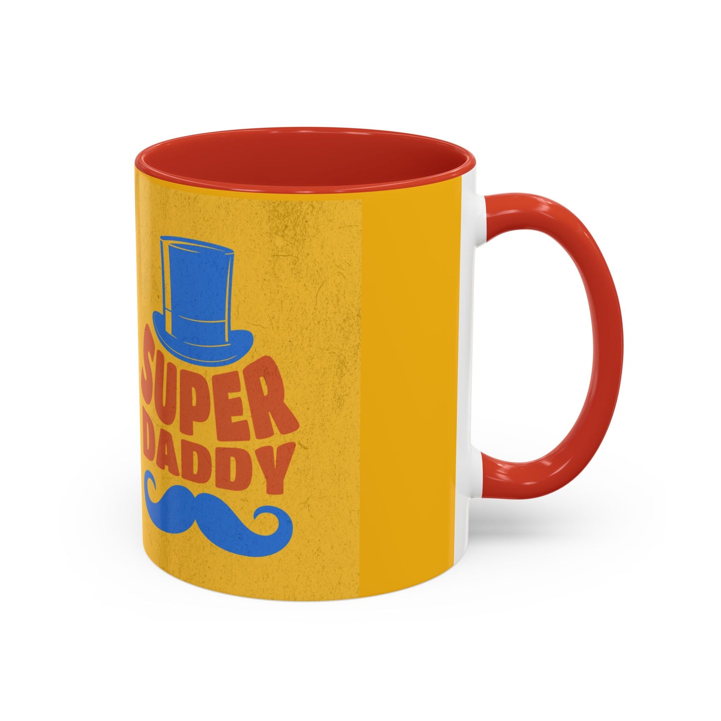 Super Daddy Accent Coffee Mug - Fun Gift for Father's Day