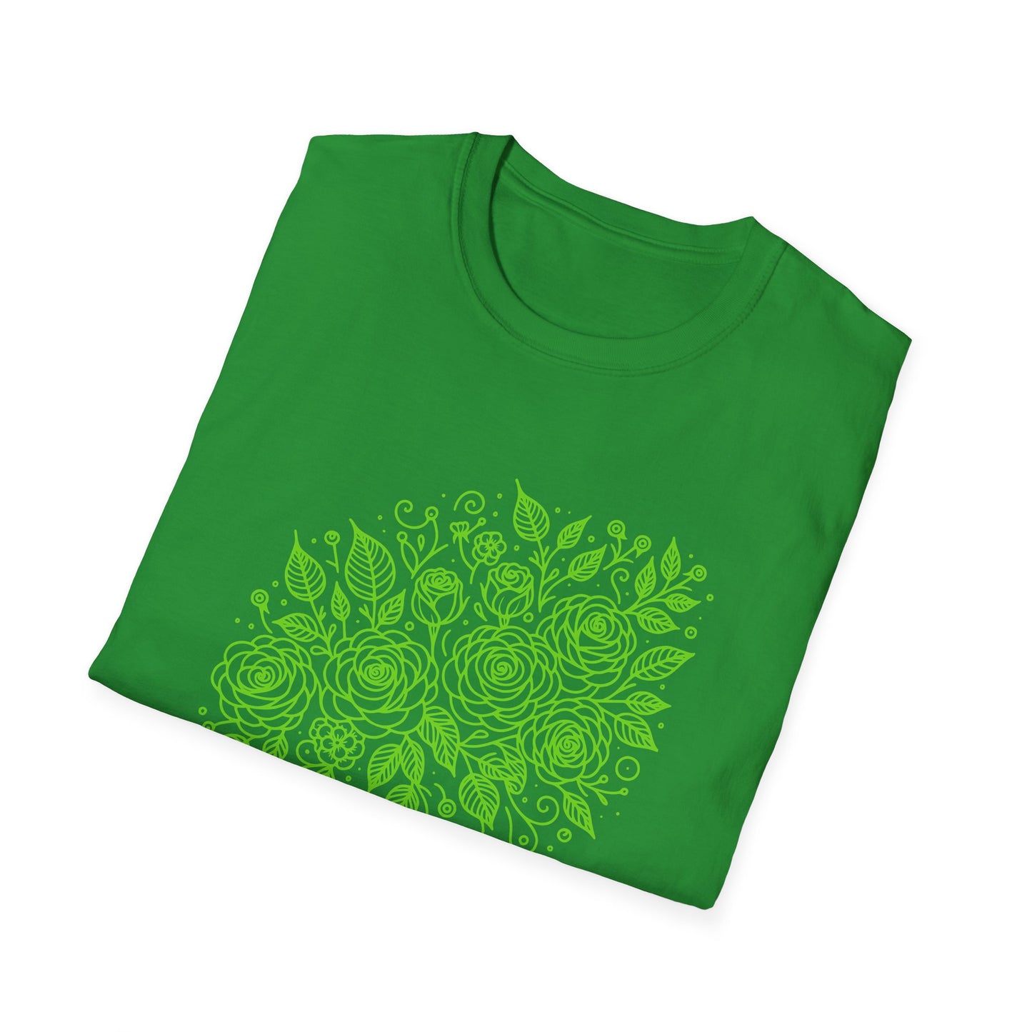 rose Floral Unisex Softstyle T-Shirt - Perfect for Nature Lovers