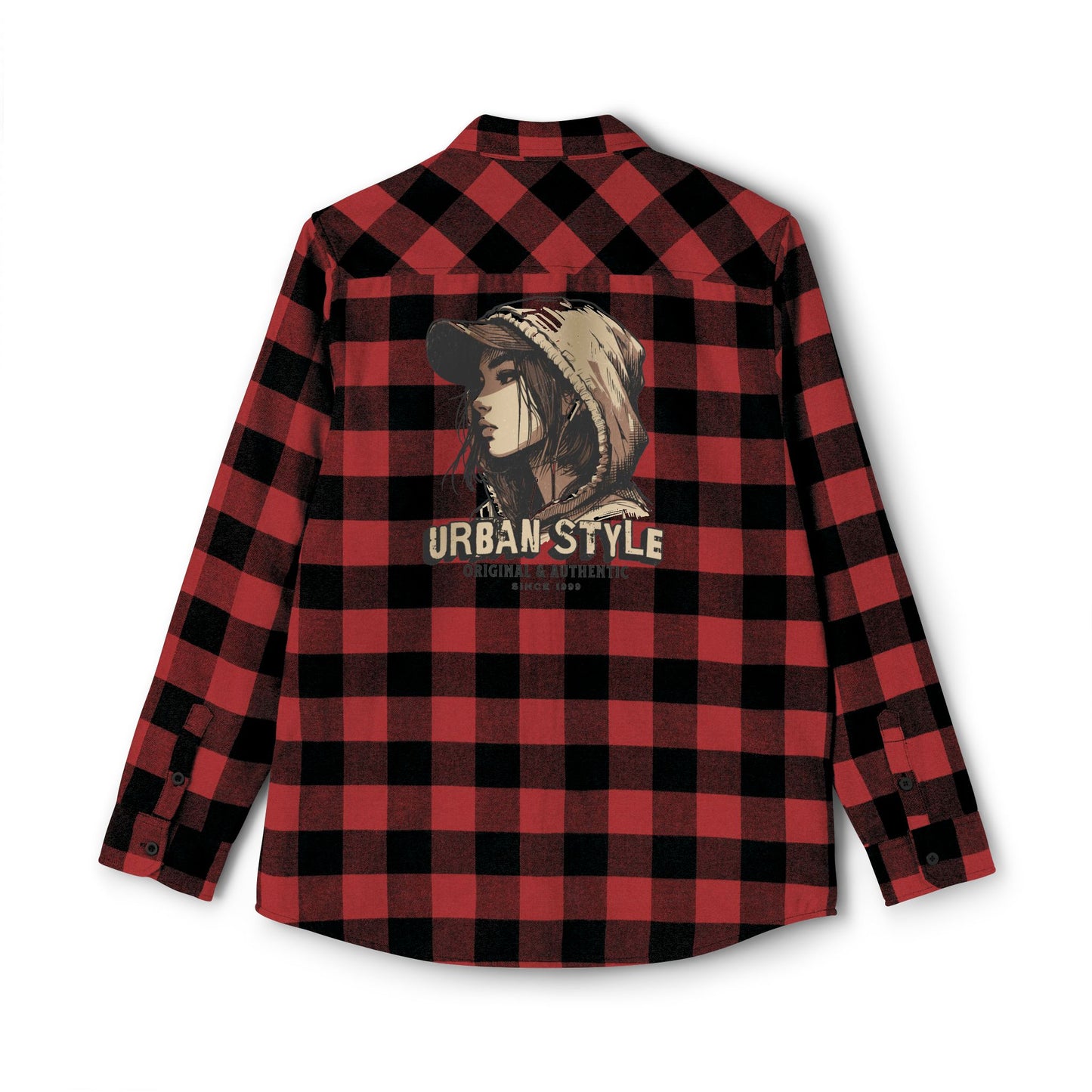 Urban Style Unisex Flannel Shirt - Love Design - Casual Fashion for All Occasions