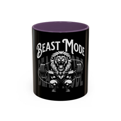 Beast Mode Accent Coffee Mug - Motivational Fitness Mug for Gym Lovers