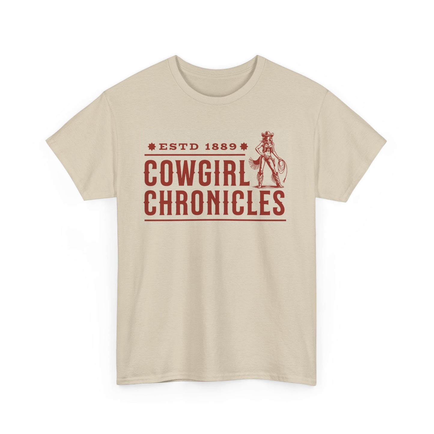 Cowgirl Chronicles Women Heavy Cotton Tee - Vintage Western Style Apparel